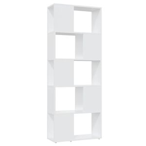 vidaXL Knjižna omara za razdelitev prostora bela 60x24x155 cm