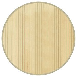 vidaXL Okrogla preproga svetlo naravna 60 cm bambus