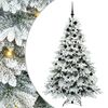 vidaXL Umestno božično drevo med 300 LED Bela 180 cm PE in PVC