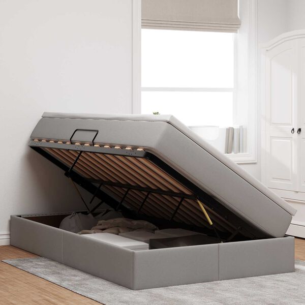 vidaXL Postelja z dodatnim prostorom za shranjevanje in vzmetnico