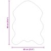 vidaXL Lažna Ovčja Koža Preproga Tafalla Črna 60 x 90 cm Poliester