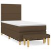 vidaXL Box spring postelja z vzmetnico temno rjava 100x200 cm blago
