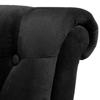vidaXL Fotelj z visokim naslonjalom črno blago