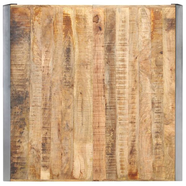 vidaXL Klubska mizica 120x120x40 cm robusten mangov les