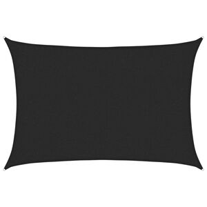 vidaXL Senčno jadro 160 g/m&sup2; črno 2x3 m HDPE