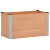 vidaXL Vrtna visoka greda Rjava 100 x 50 x 54 cm alu.
