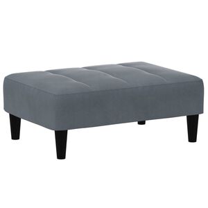 vidaXL Stolček za noge temno siv 77x55x31 cm žamet