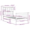 vidaXL Knjižna postelja brez vzmetnice vošč. rjava 75x190 cm borovina