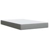 vidaXL Boxspring postelja z vzmetnico svetlo siva 120x190 cm blago