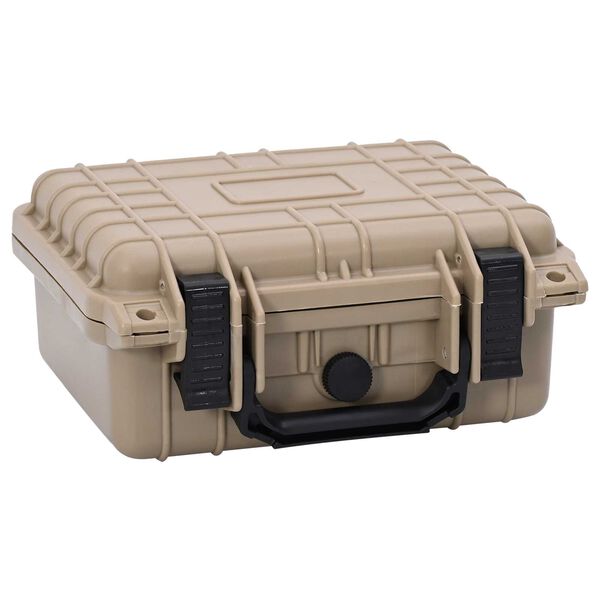 vidaXL Trda torbica Peščena 27 x 24.5 x 12.5 cm Polipropilen in ABS