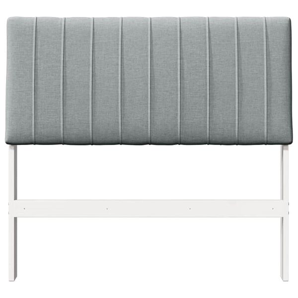 vidaXL Tapecirano vzglavje Svetlo siva 100 cm Masivno borovo les