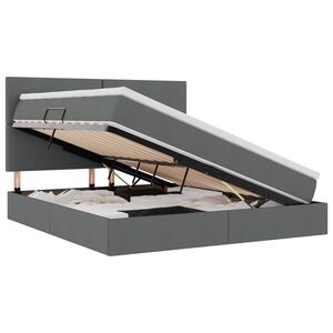 vidaXL Postelja z dodatnim prostorom za shranjevanje in vzmetnico