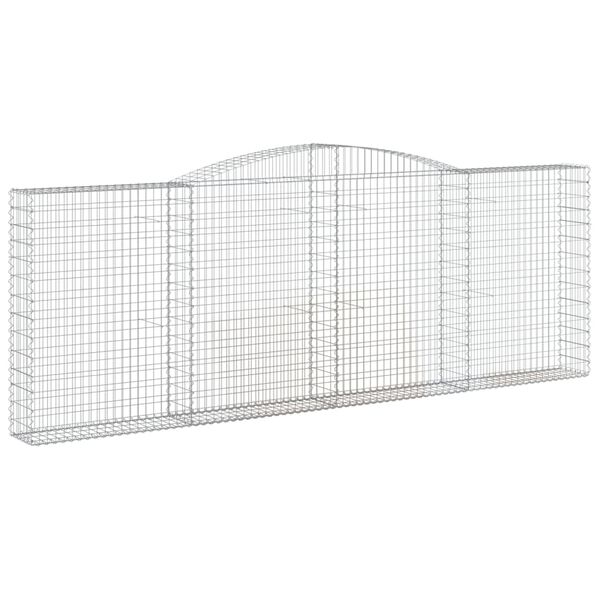 vidaXL Obokane gabion ko&scaron;are 3 kosi 400x30x140/160 cm pocinkano železo