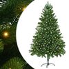 vidaXL Božično drevo med 300 LED z stojalom Zelena 180 cm PE