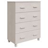 vidaXL Komoda HAMAR bela 79x40x103,5 cm trdna borovina