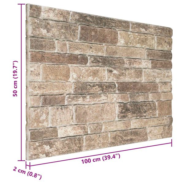 vidaXL Stenske plo&scaron;če 10 pcs večbarvno 100 x 50 cm EPS pena