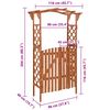 vidaXL Pergola z vrati 116x40x204 cm trden les jelke