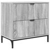 vidaXL Nočna omarica Siva sonoma 63.5 x 36 x 61 cm Inženirski les