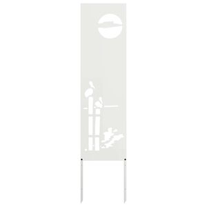 vidaXL Zaslon za zasebnost v vrtu Bela 32 x 140 cm Mnogi jeklo