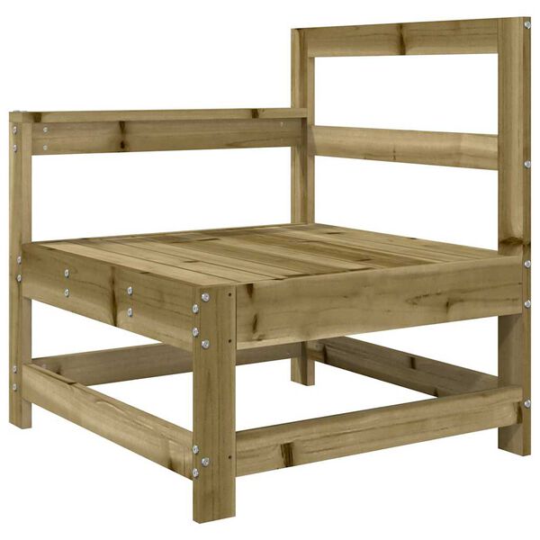 vidaXL Vrtni stol z blazino impregnirana borovina