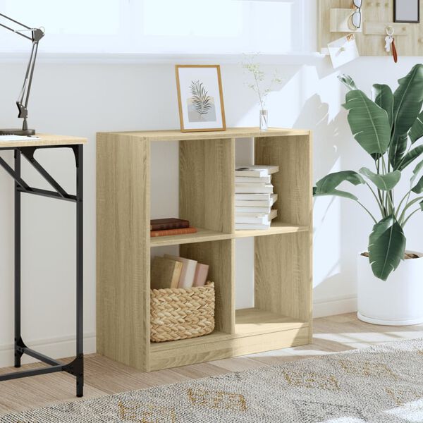 vidaXL Knjižna omara sonoma hrast 68,5x32x75 cm inženirski les