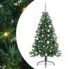 vidaXL Umjetna preddekorirana božićna jelka Zelena 150 cm PVC