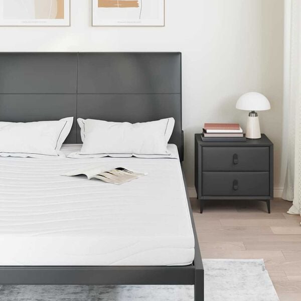 vidaXL Vzmetnica Bela 140 x 200 cm žakardna tkanina