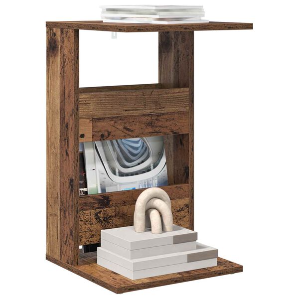 vidaXL Stranska miza Star les 40 x 35 x 60,5 cm Konstruiran les