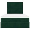 vidaXL Otomanski posteljni okvir z vzmetnicami zelen 120x200cm žamet