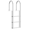 vidaXL 3-stopni lestev za pomol srebrna 45 x 11,5 x 134 cm Aluminij