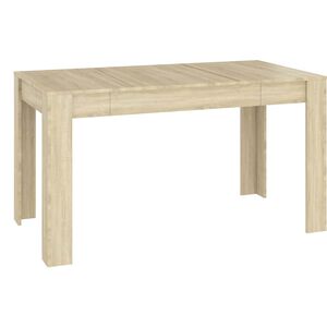vidaXL Jedilna miza sonoma hrast 140x74,5x76 cm iverna plo&scaron;ča