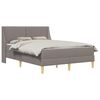 vidaXL Posteljni okvir z vzmetnico Taupe 140 x 190 cm Poliester