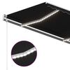 vidaXL Ročno zložljiva tenda z LED lučmi 3x2,5 m antracitna