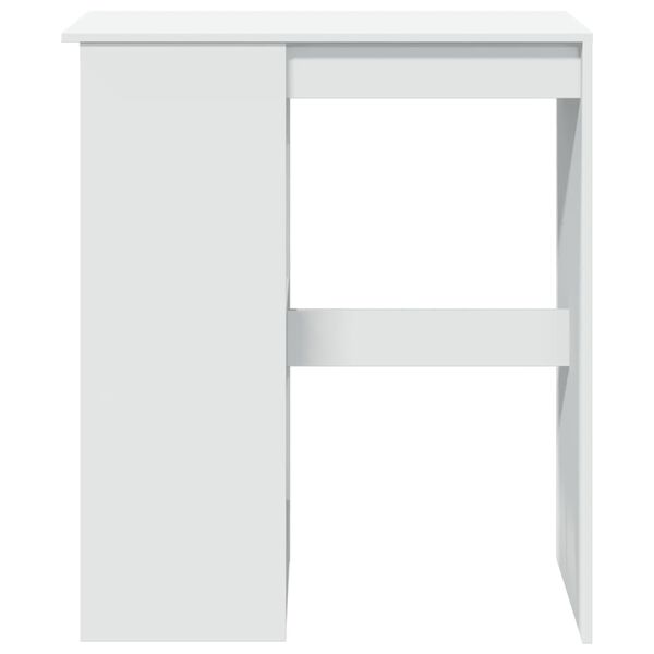 vidaXL Barska miza s policami bela 90x47,5x103,5 cm inženirski les