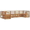 vidaXL Sedežne garniture 7 pcs Naravna Masiven les akacije