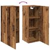 vidaXL Stenska omarica starinski les 34,5x34x90 cm inženirski les