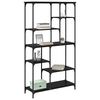 vidaXL Knjižna polica Črna Orehovina 99 x 35,5 x 176 cm