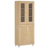 vidaXL Visoka komoda sonoma hrast 69,5x34x180 cm inženirski les