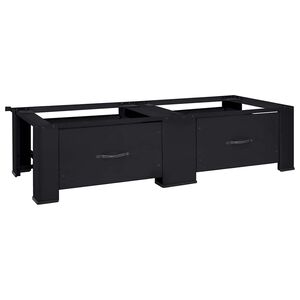 vidaXL Pedestal za pralni stroj 2 pcs Črna 64 x 55 x 32.5 cm Jeklo