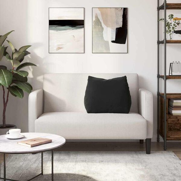 vidaXL Poglavni vzglavnik Črna 60 x 20 x 50 cm Žametna tkanina