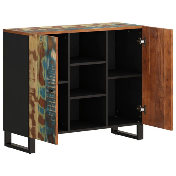 vidaXL Komoda z 2 vrati 90x33x75 cm trden predelan les