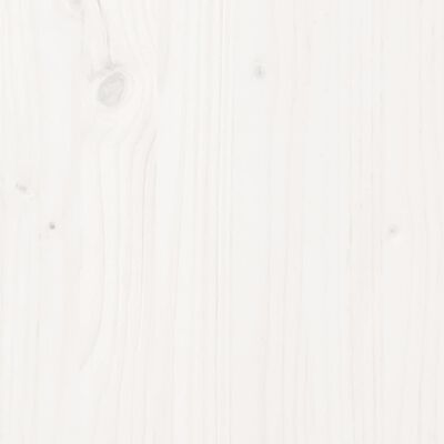 vidaXL Posteljni okvir bel iz trdnega lesa 90x200 cm