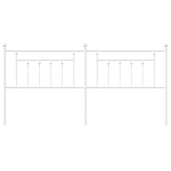 vidaXL Kovinsko nadomestno vzglavje belo 193 cm