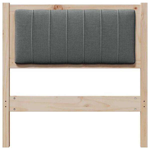 vidaXL Tapecirano vzglavje z vzglavjem Rjava 75 cm Masivno borovo les