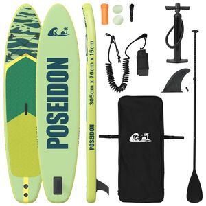 vidaXL Napihljiv Sup POSEIDON 305 x 76 x 15 cm Zelena za