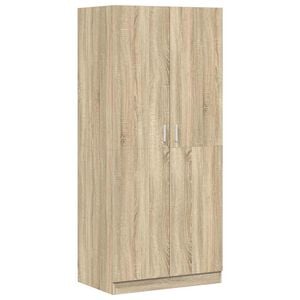 vidaXL Garderobna omara sonoma hrast 80x52x180 cm iverna plo&scaron;ča