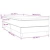 vidaXL Box spring postelja z vzmetnico krem 100x200 cm blago