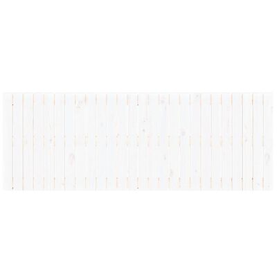 vidaXL Stensko posteljno vzglavje belo 166x3x60 cm trdna borovina