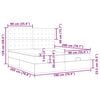 vidaXL Otomanski posteljni okvir z vzmetnicami krem 180x200 cm blago