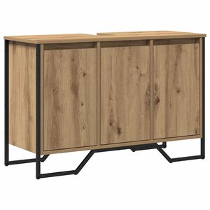 vidaXL Kopalni&scaron;ka omara za umivalnik Umetni hrast 91 x 35 x 60 cm